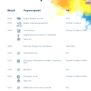 Das Programm für das Schulfest (28.07.26)